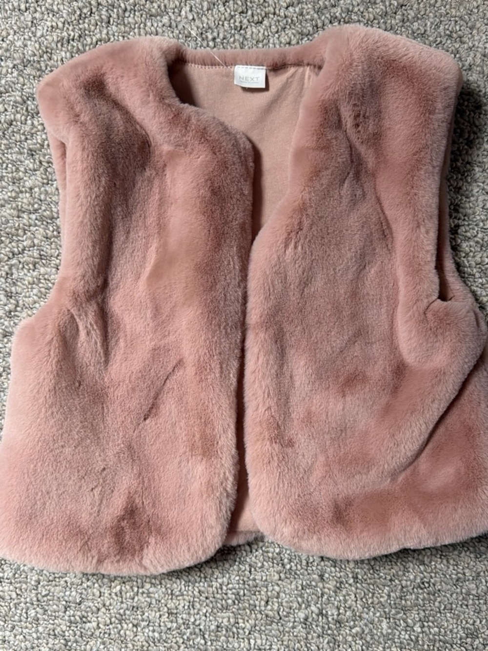 next Girls' Plush Sleeveless Vest in Rose Blush